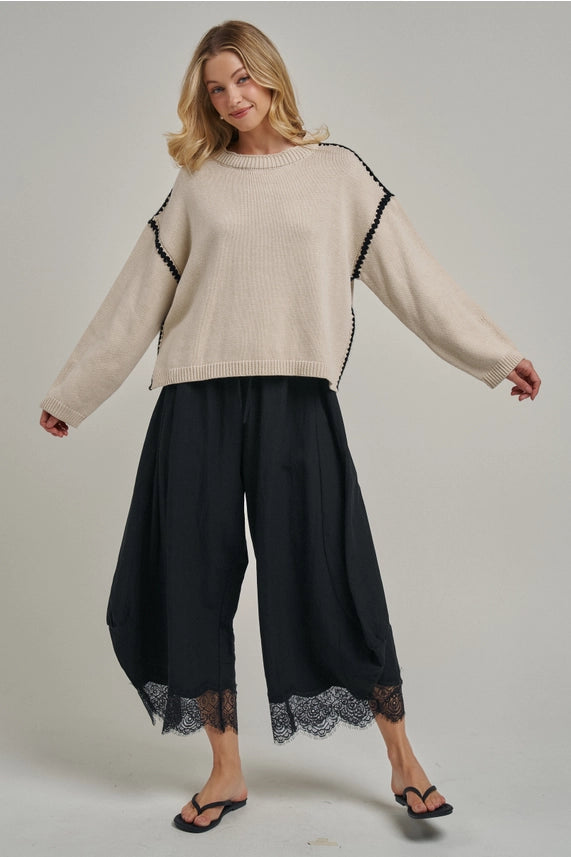 Luna Balloon Pants - Black