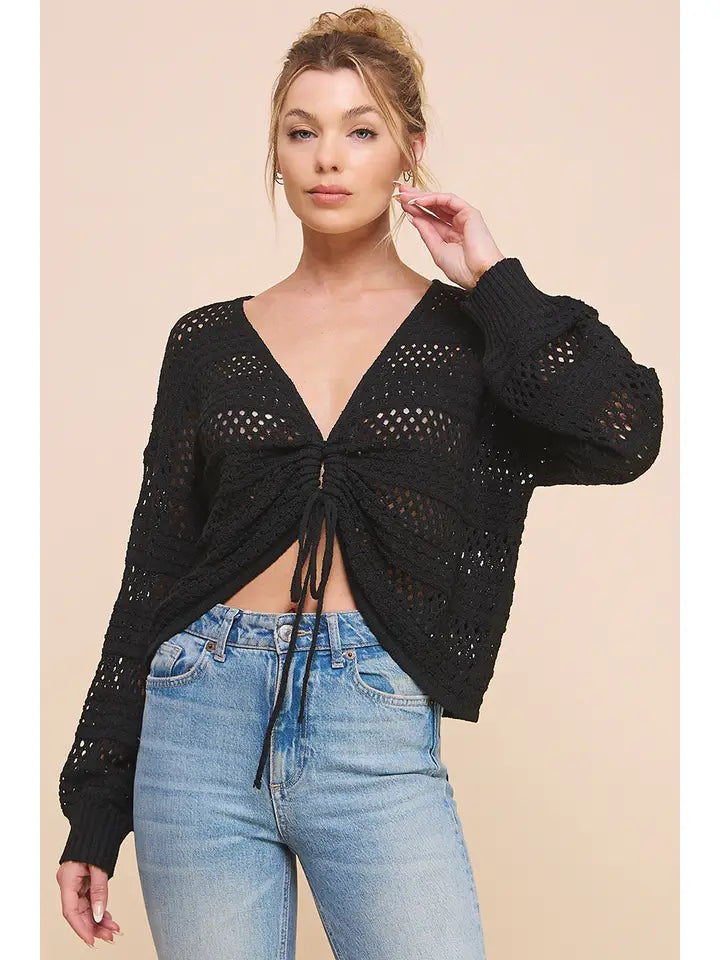 Avery Open Weave Pullover