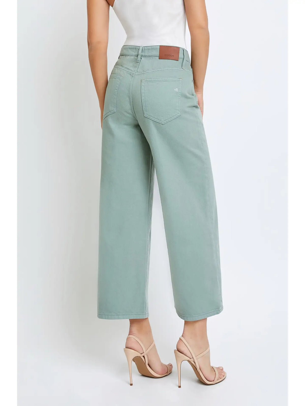 Nori Sage Wash Clean Cropped Wideleg