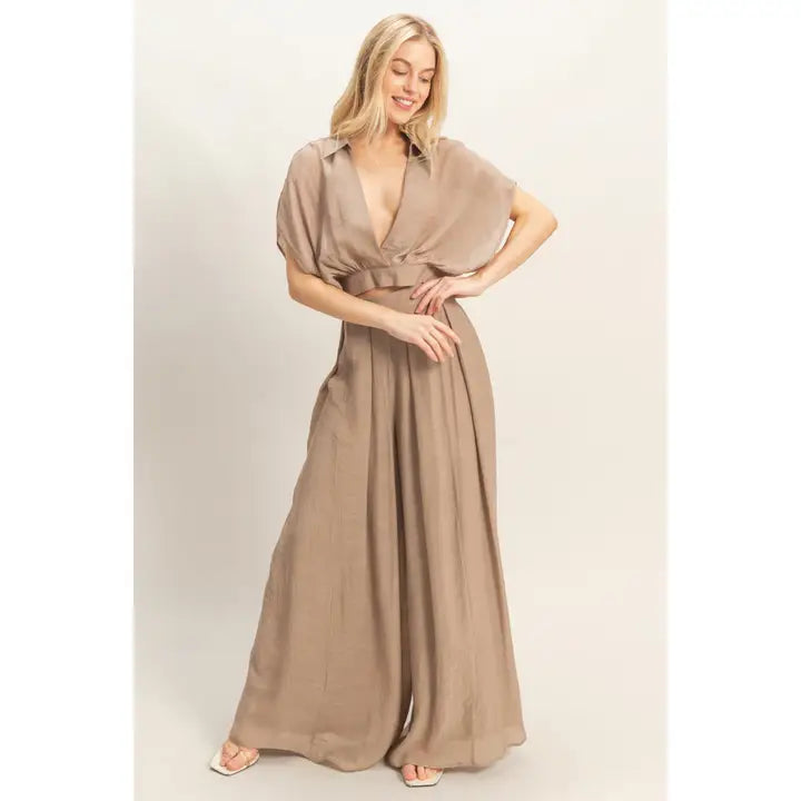 Coleen Pant Set - Light Mocha