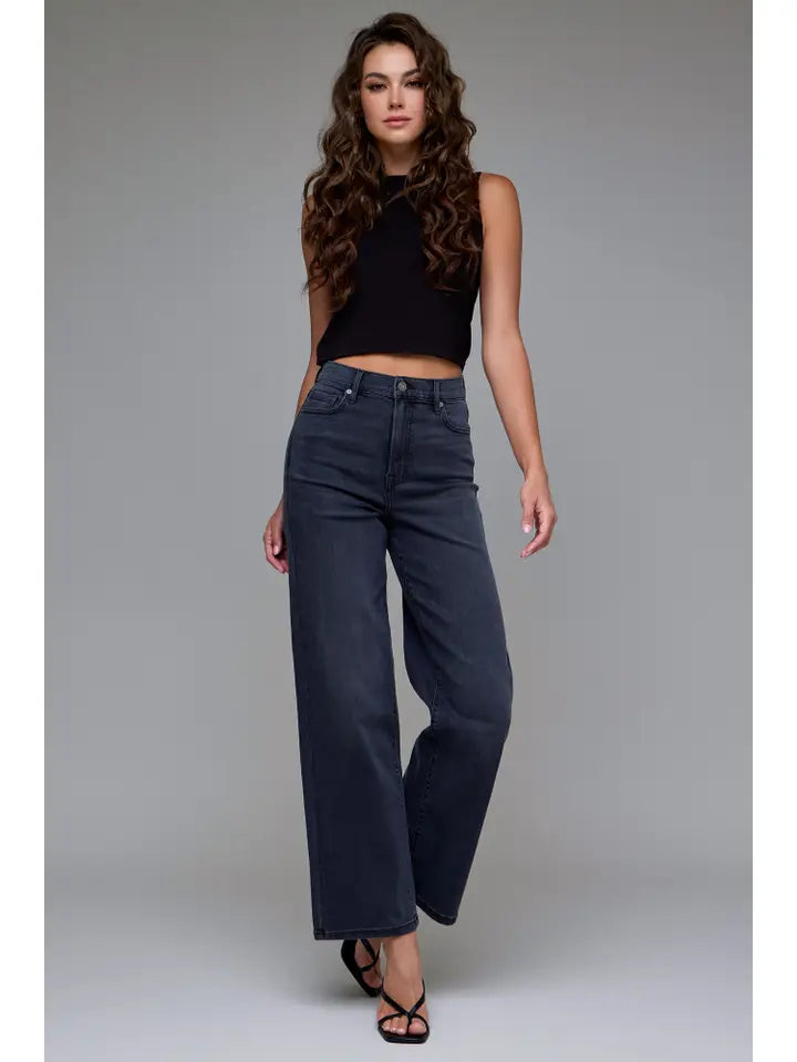Logan Black High Rise Dad Jeans