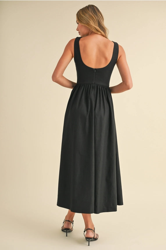 Rachel Boatneck Flared Dress