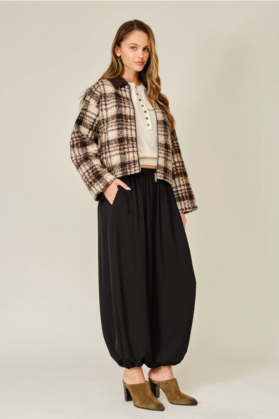 Teddy Cozy Plaid Jacket