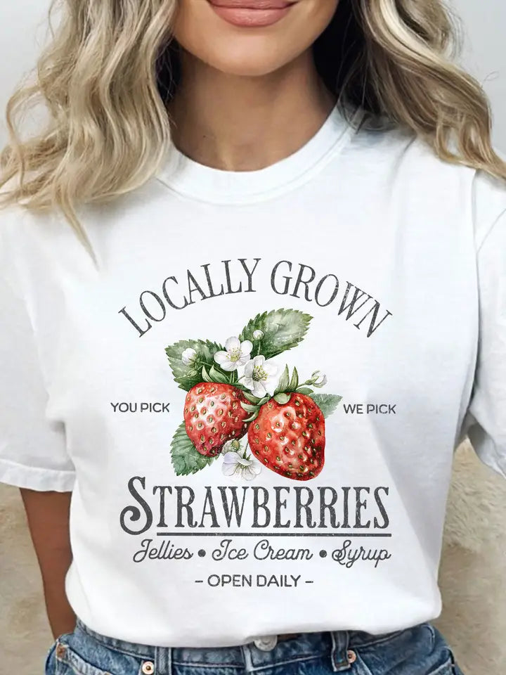 Locally Grown Strawberries Tee