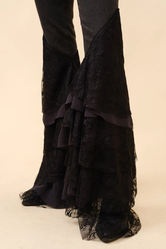 Tina Mid Rise Lace Jeans