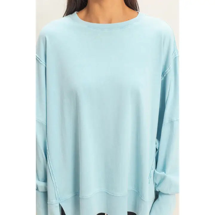 Ella Oversized Long Sleeve Top