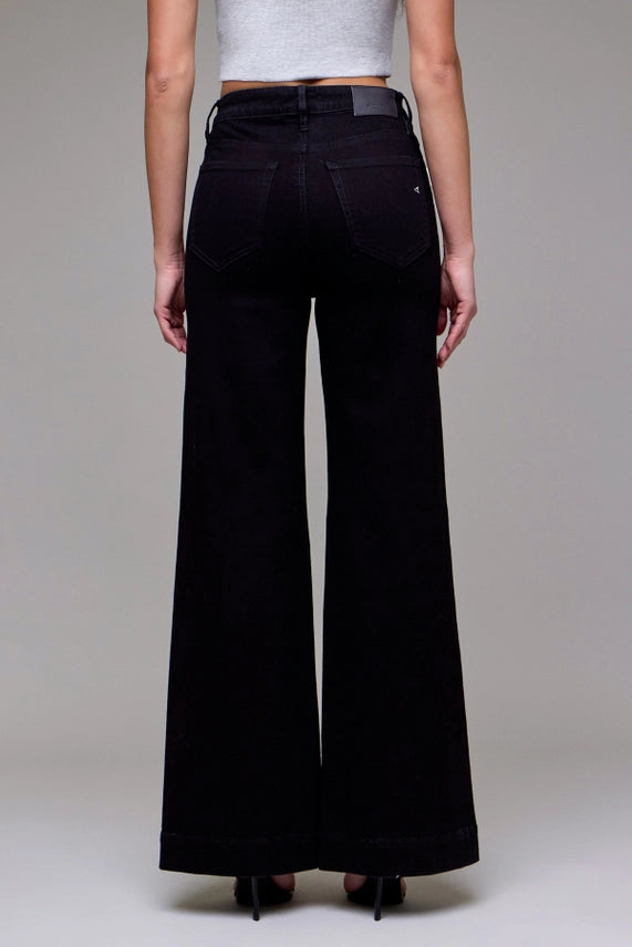 Happi High Rise Comfort Flare in Black