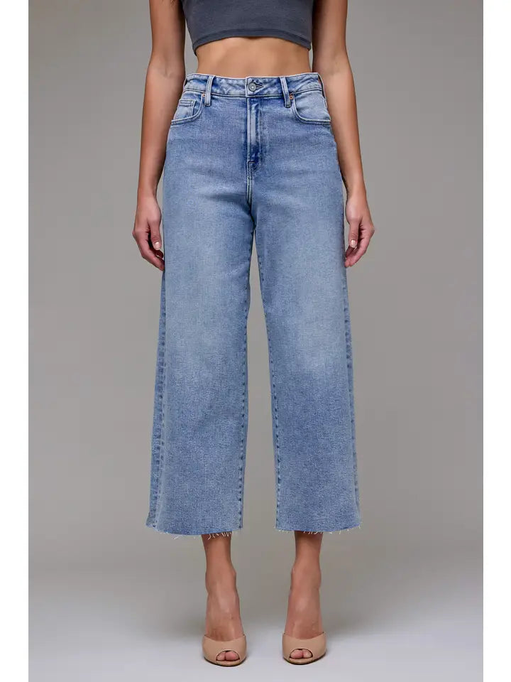 Nori Medium Light Cropped Wide Leg
