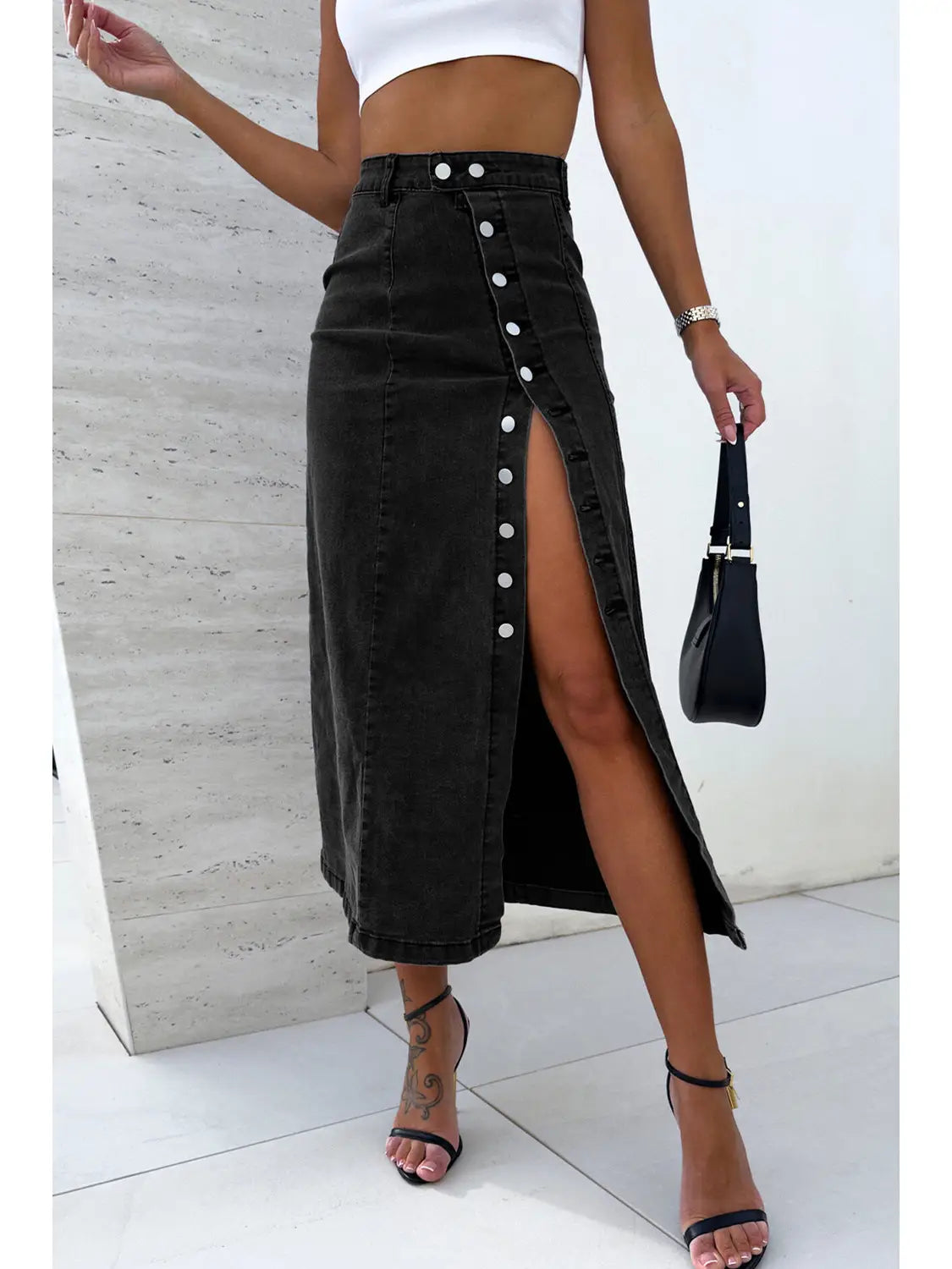 Navi Denim Skirt