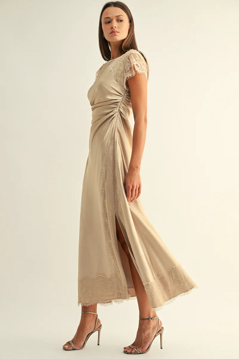 Heather Satin Maxi Dress