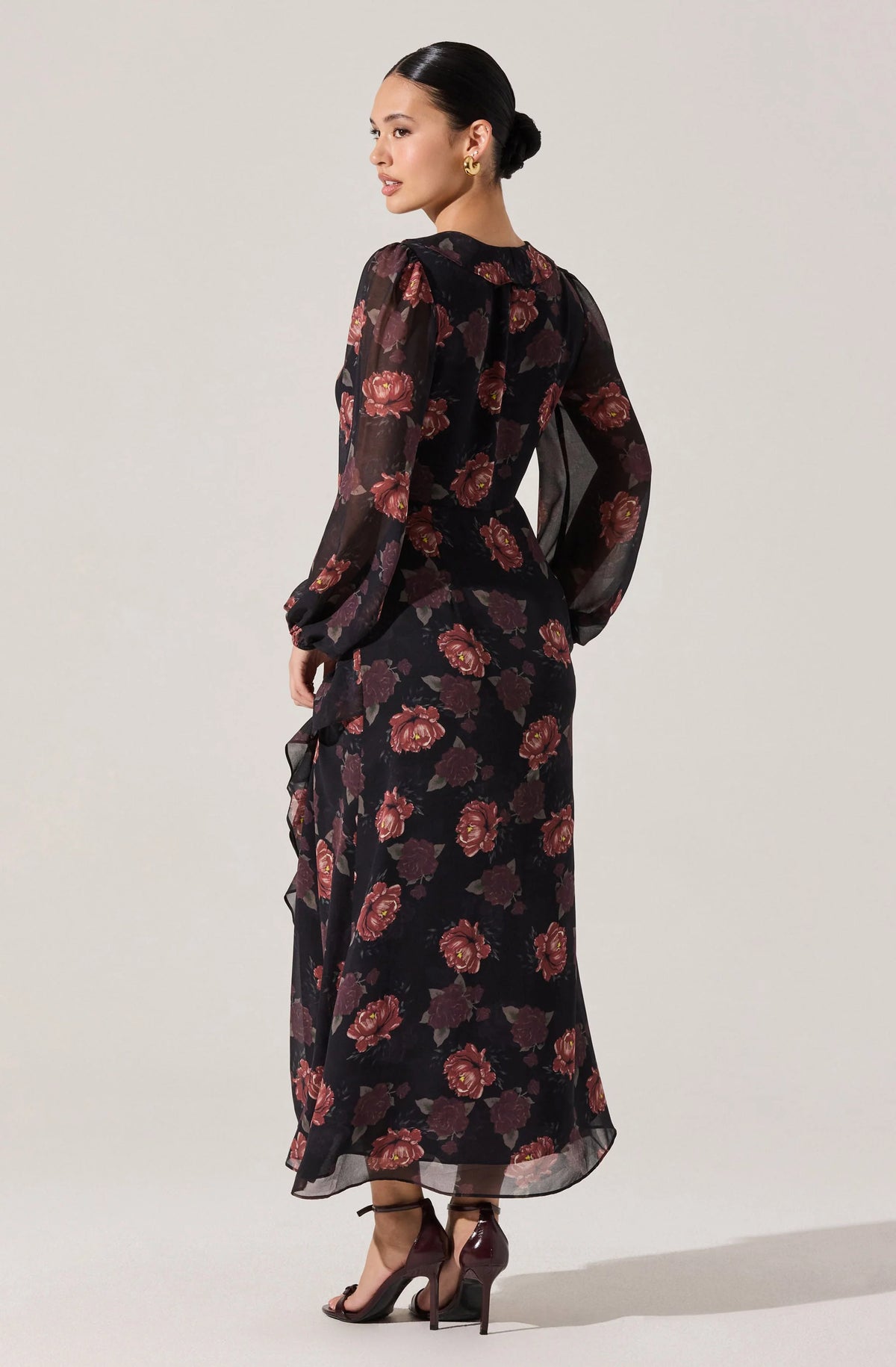 Corrina Floral Ruffle Maxi Dress