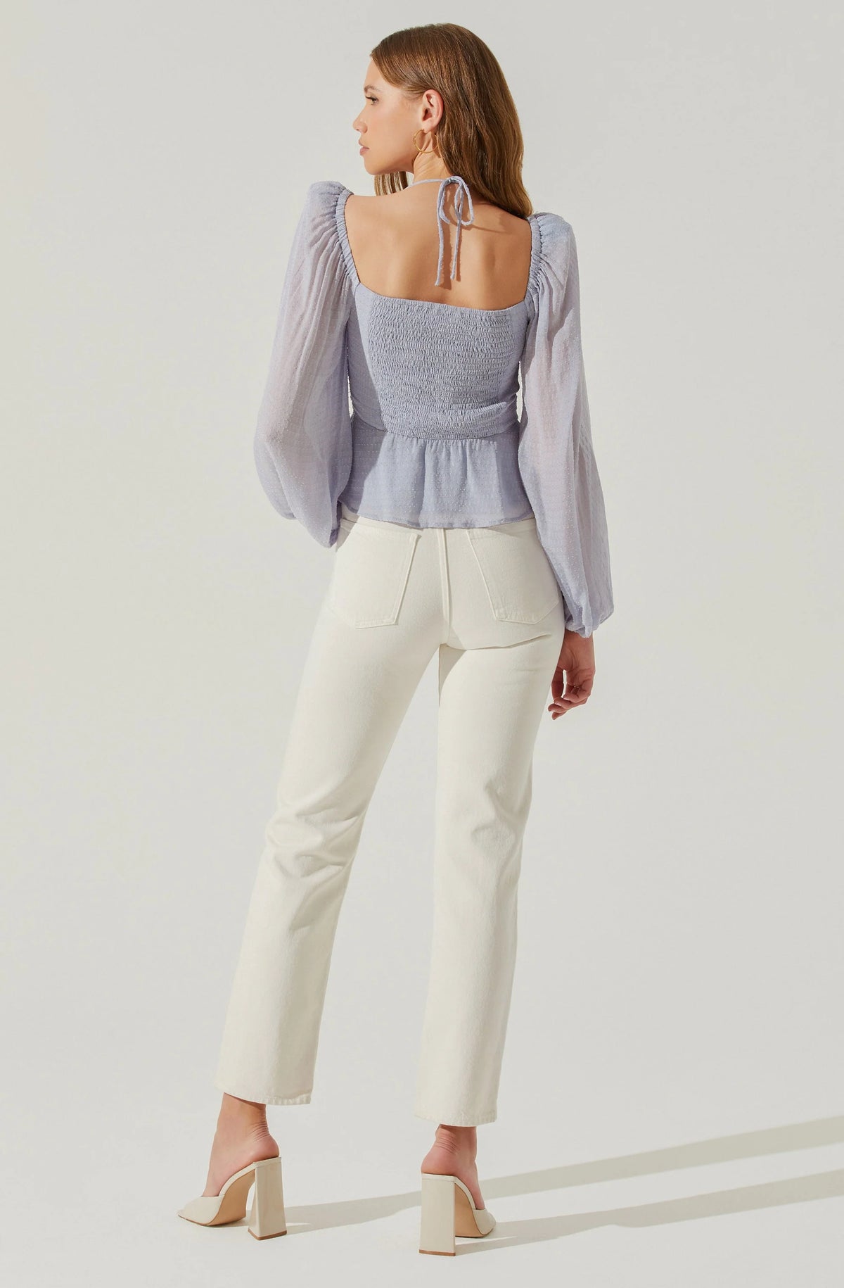 Roisin Tie Neck Puff Sleeve Top