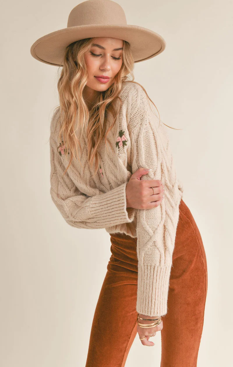 Talia Bloom Sweater