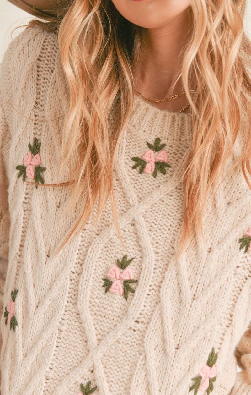 Talia Bloom Sweater