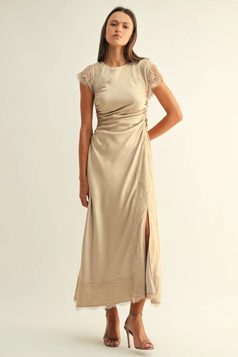 Heather Satin Maxi Dress
