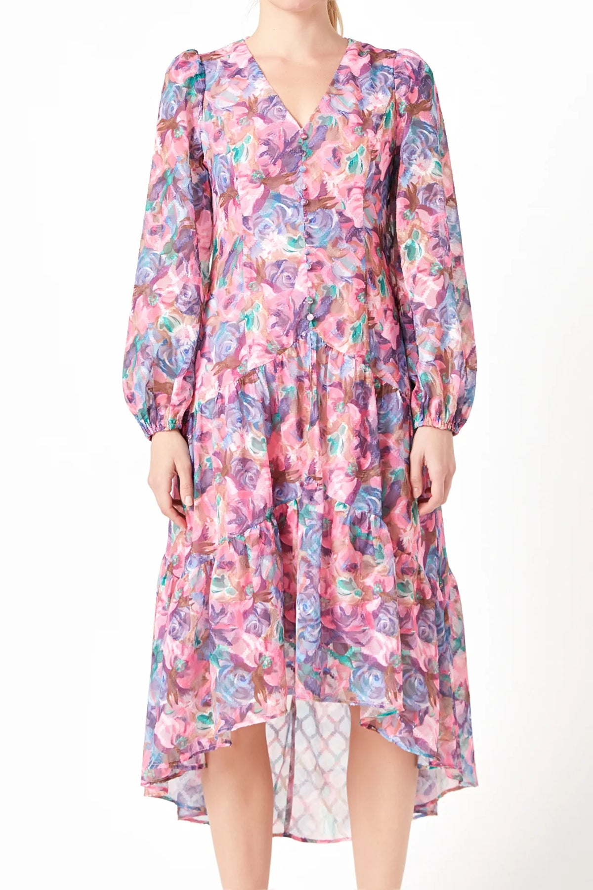 Harper Buttoned Floral Dress