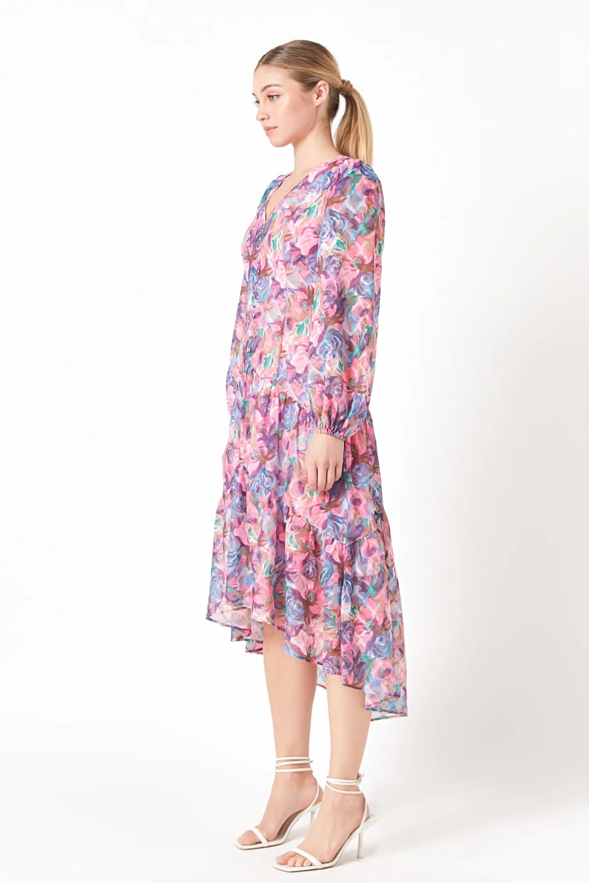 Harper Buttoned Floral Dress