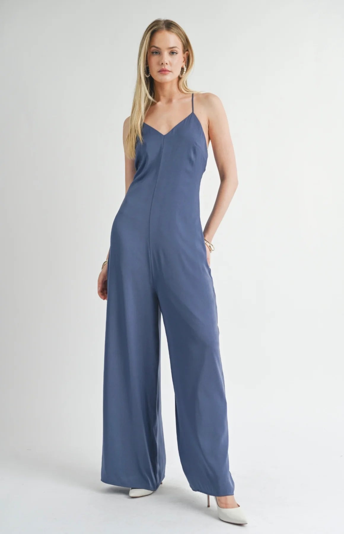 Midnight Write Poetry Spaghetti Strap Jumpsuit