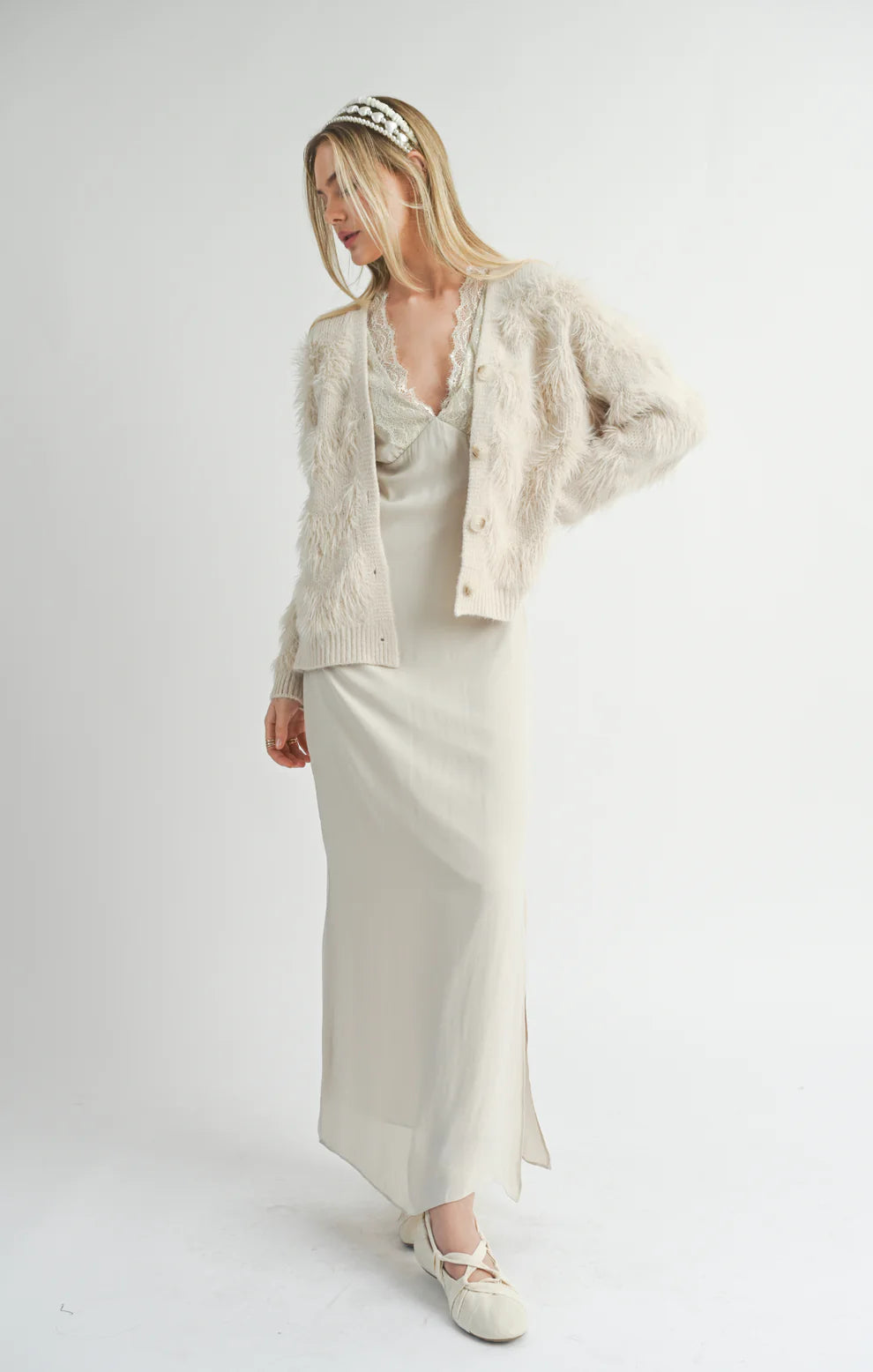 Enna Feather Stripe Cardigan