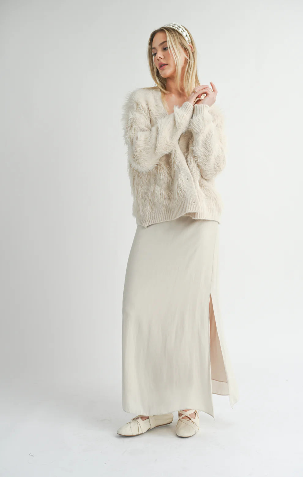 Enna Feather Stripe Cardigan