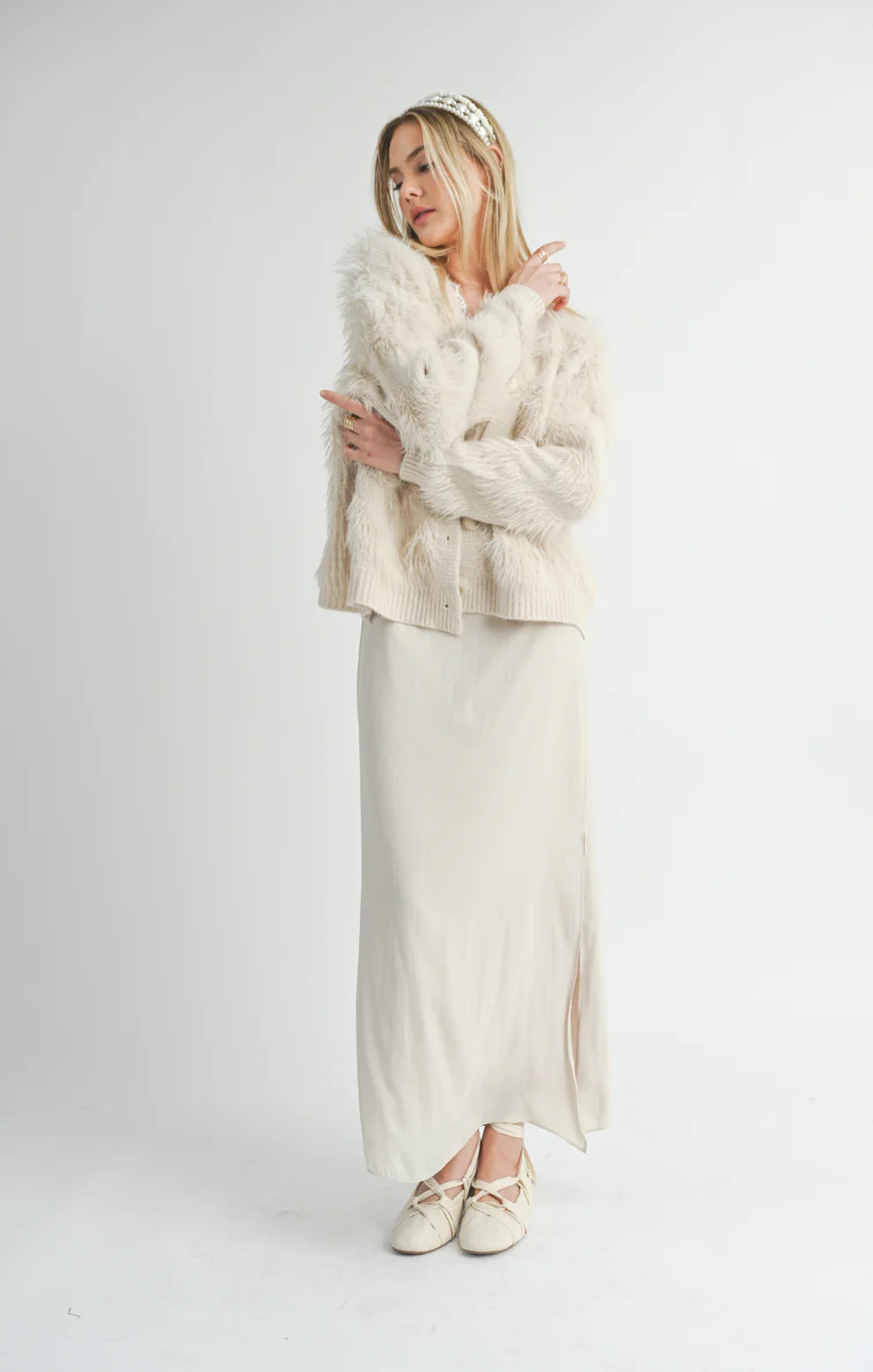 Enna Feather Stripe Cardigan