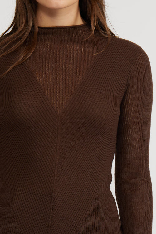 Georgina Espresso Knit Top