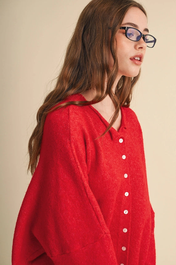 Maribel Red Cardigan