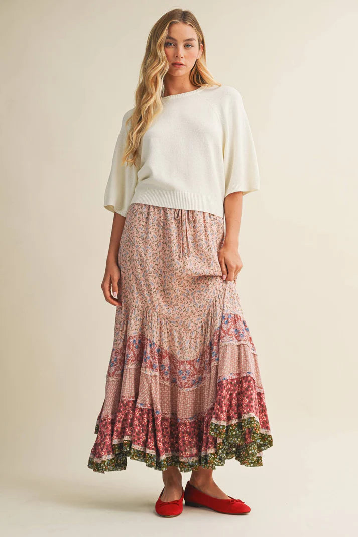 Amy Raglan Short Sleeve Sweater - Cream