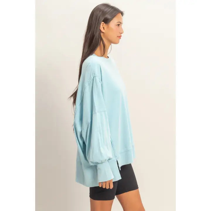 Ella Oversized Long Sleeve Top