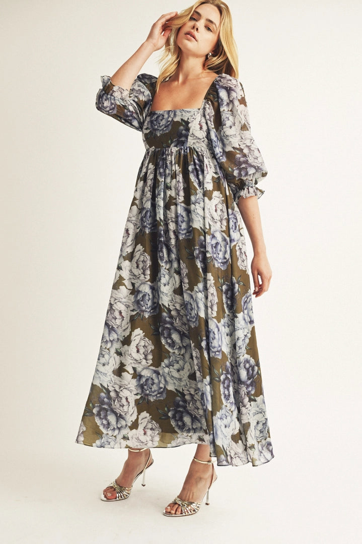 Lorelei Floral Baby Doll Maxi Dress
