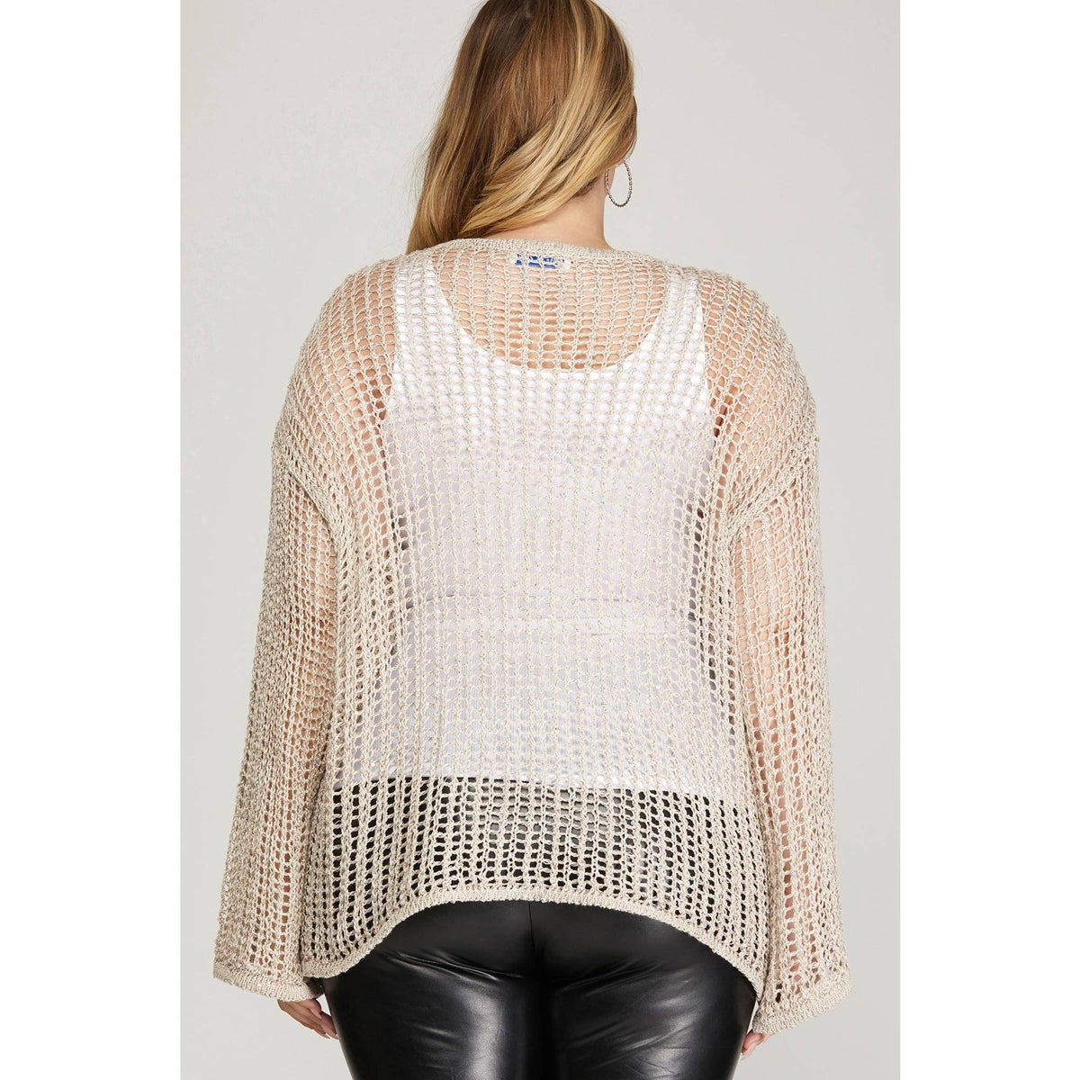 Maggie Fish-Net Sweater Top - Curvy