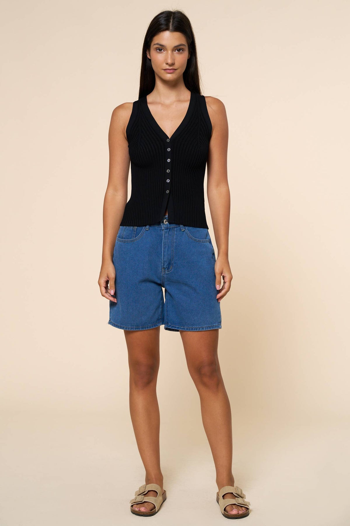 Lauren Blue Knit Tank Top
