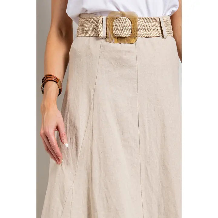 Amanda Maxi Skirt with Trim Belt