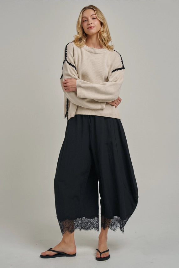 Luna Balloon Pants - Black