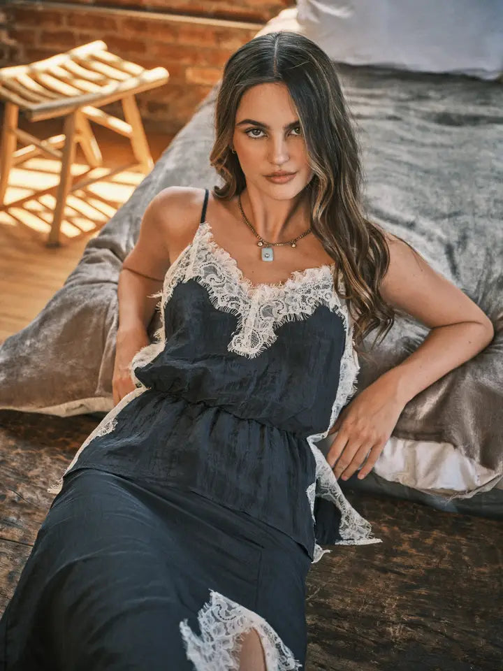 Valentina Lace Crinkle Cami