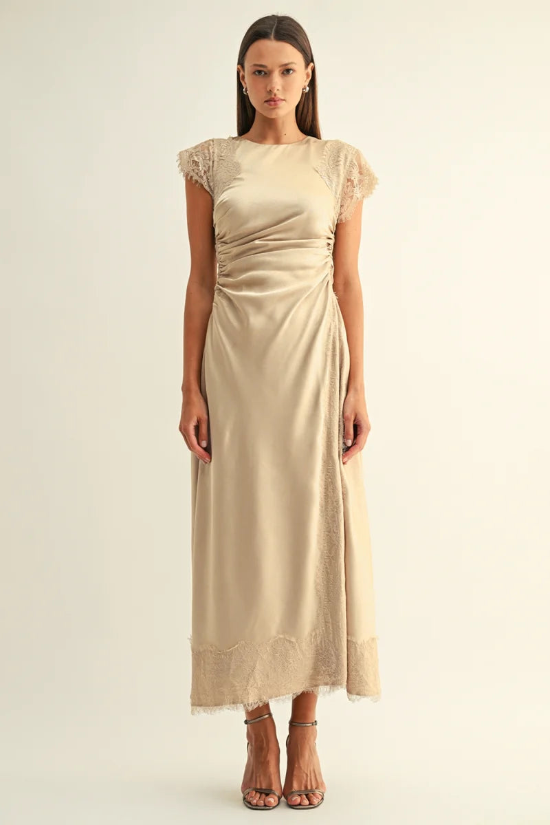 Heather Satin Maxi Dress