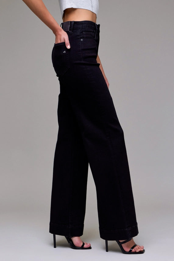 Happi High Rise Comfort Flare in Black