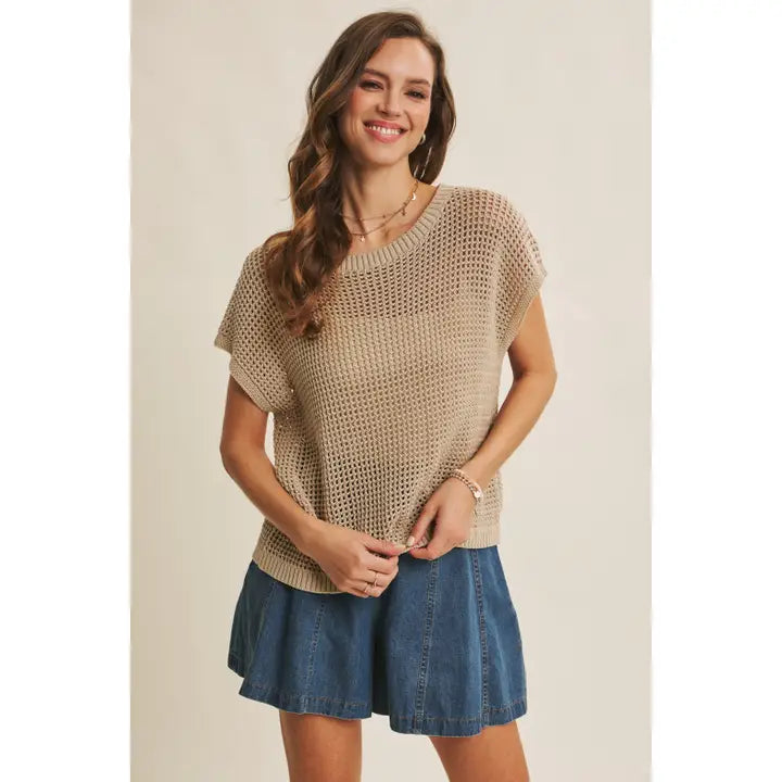 Abby Fishnet Sweater Top