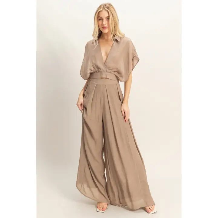 Coleen Pant Set - Light Mocha