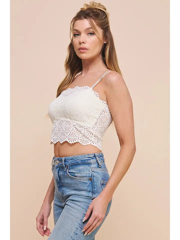 Gianna Scallop Lace Bralette Cami