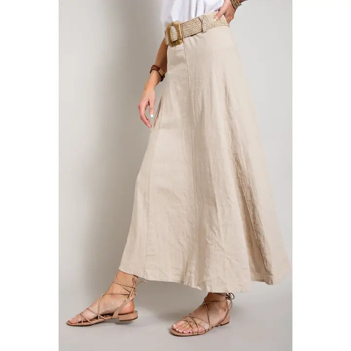 Amanda Maxi Skirt with Trim Belt
