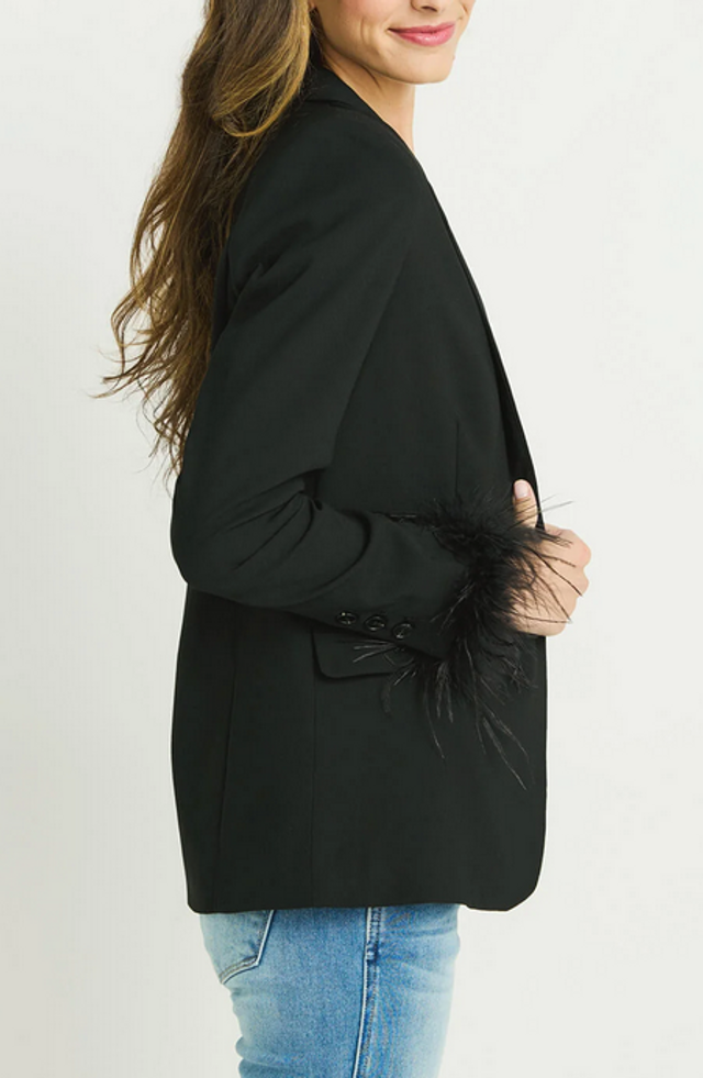 Dover Feather Trim Blazer