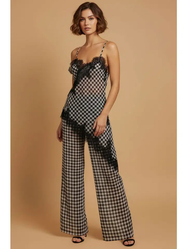 Solomiya Lace-Trim Camisole Top