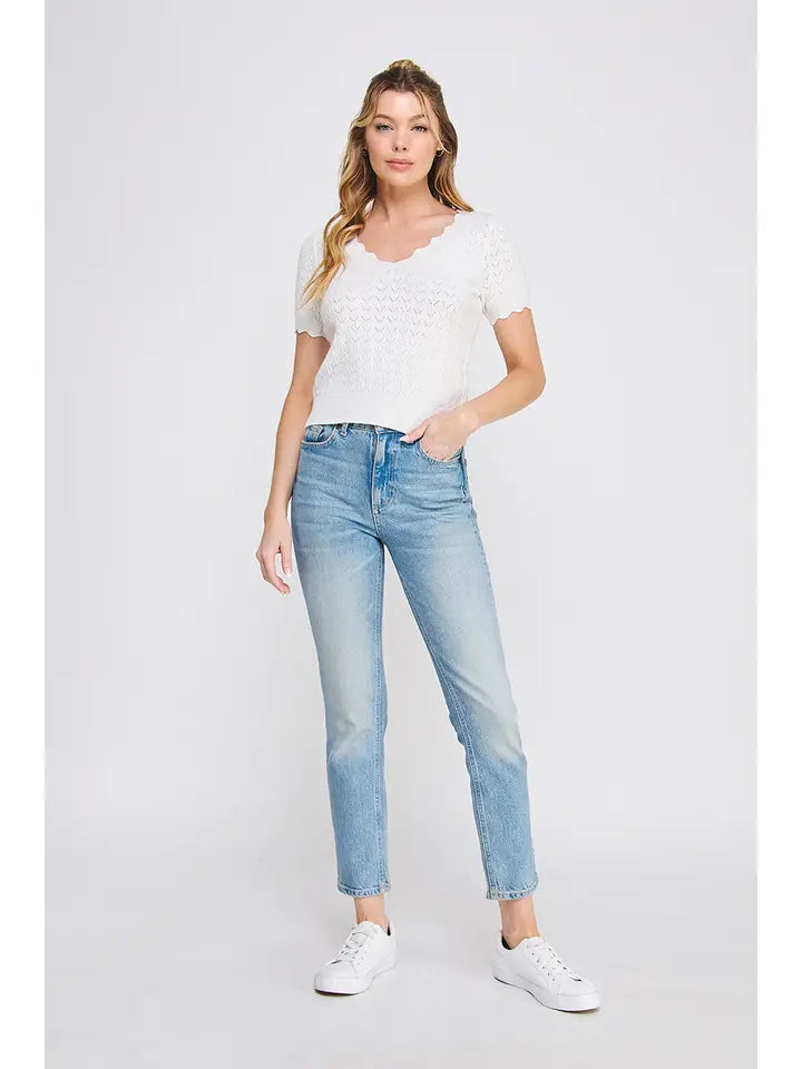 Vera Short Sleeve Knit Top
