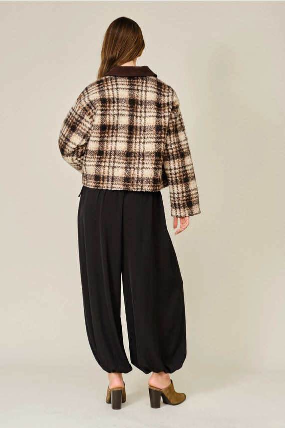 Teddy Cozy Plaid Jacket