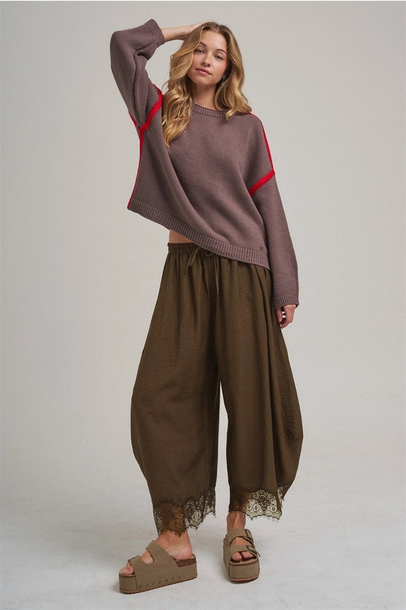 Luna Balloon Pants - Vintage Mocha