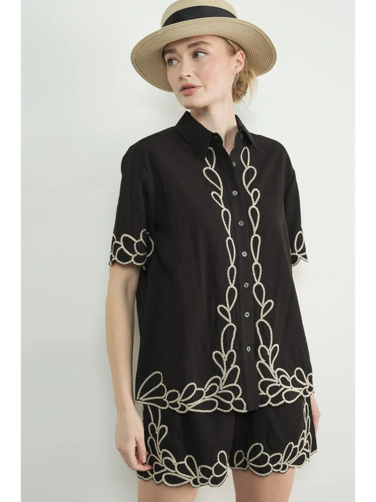 Cassandra Embroidery Top