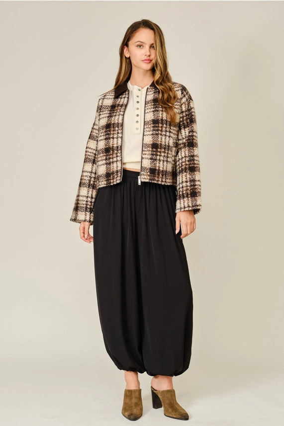 Teddy Cozy Plaid Jacket