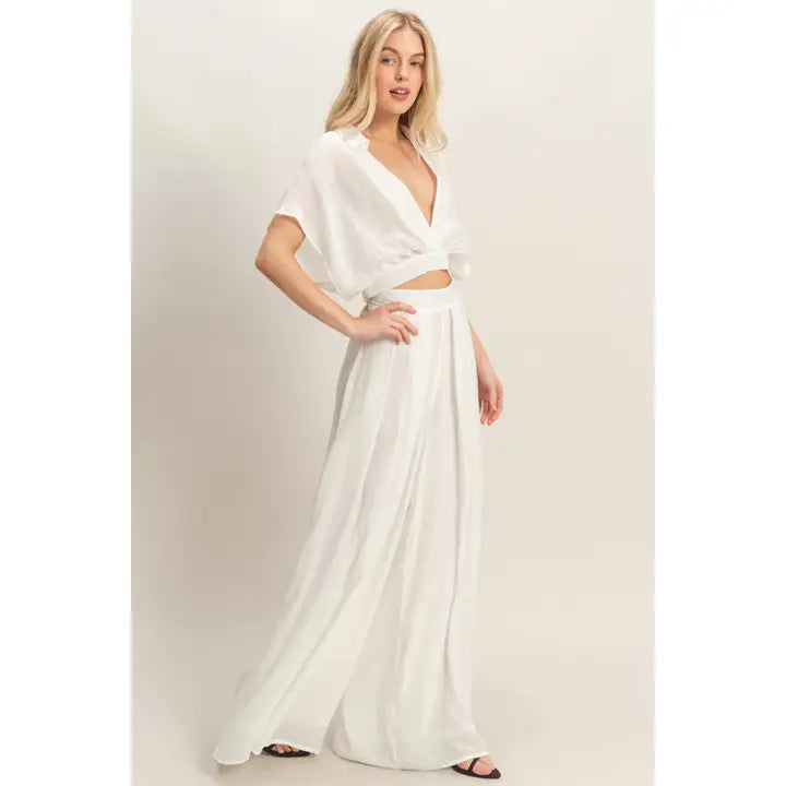 Coleen Pant Set - White