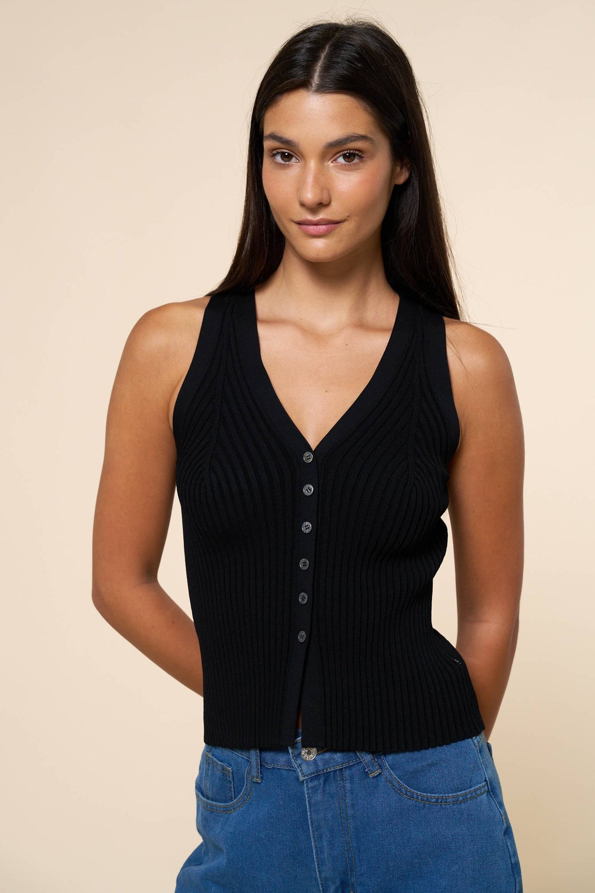 Lauren Black Knit Tank Top